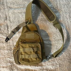 Stylish Tan Sling Backpack